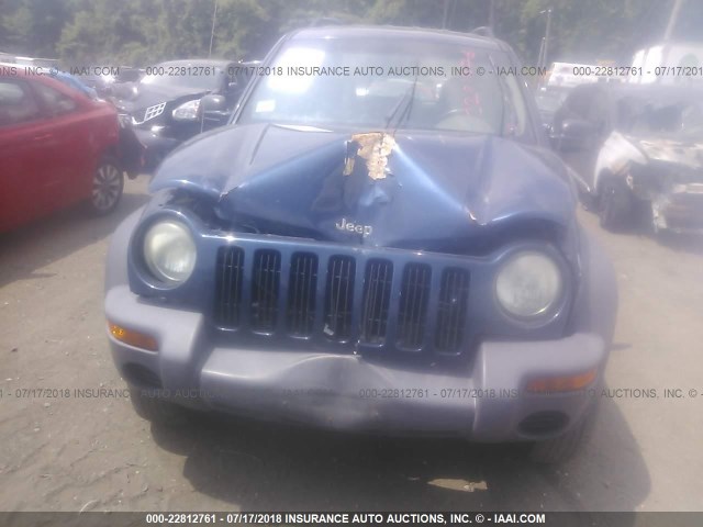 1J8GL48K23W639719 - 2003 JEEP LIBERTY SPORT/FREEDOM BLUE photo 6