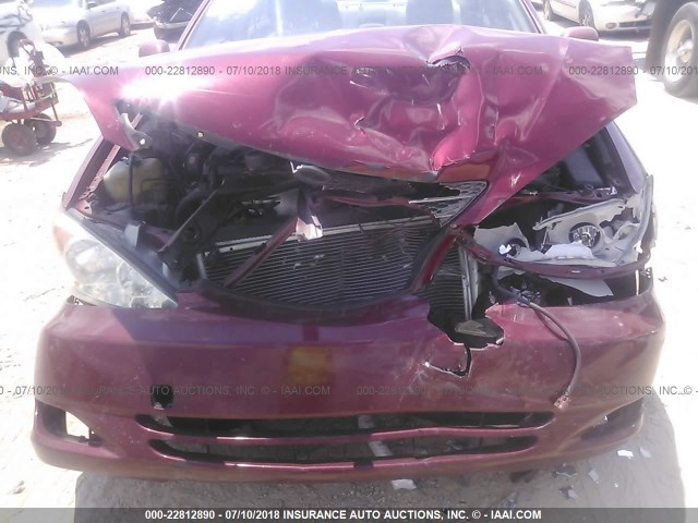 JTDBE32K520103010 - 2002 TOYOTA CAMRY LE/XLE/SE წითელი ფოტო 6