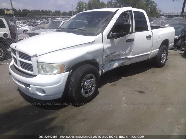 3D7KR28C25G761579 - 2005 DODGE RAM 2500 ST/SLT WHITE photo 2