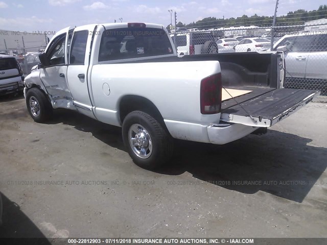 3D7KR28C25G761579 - 2005 DODGE RAM 2500 ST/SLT WHITE photo 3