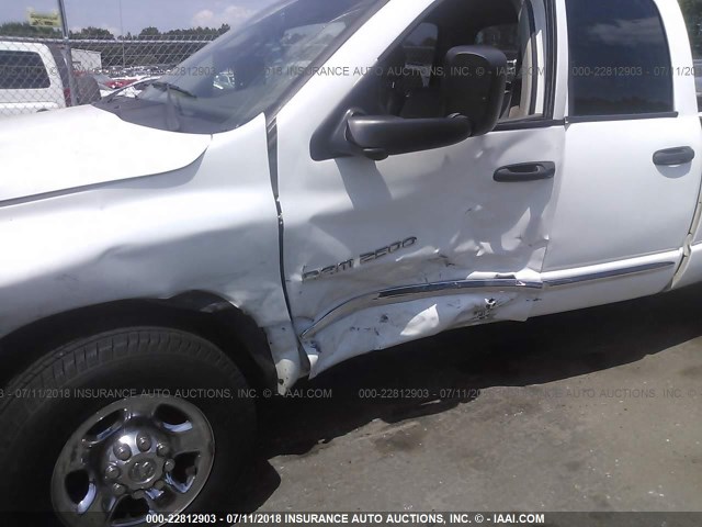 3D7KR28C25G761579 - 2005 DODGE RAM 2500 ST/SLT 白色 照片 6