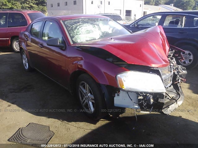 1B3LC56B09N509758 - 2009 DODGE AVENGER SXT/R/T RED photo 1