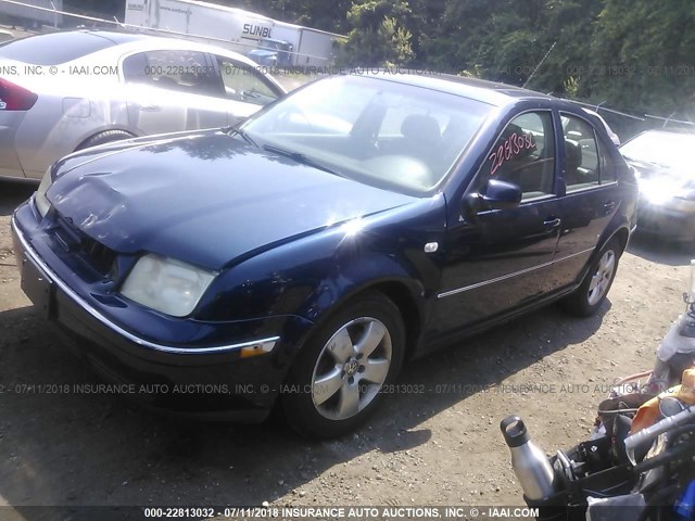 3VWSA69M45M024172 - 2005 VOLKSWAGEN JETTA GLS BLUE photo 2