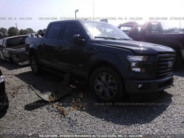 1FTEW1EP5GFC96821 - 2016 FORD F150 SUPERCREW BLACK photo 1