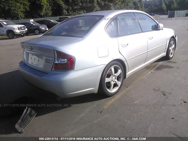 4S3BL676866211563 - 2006 SUBARU LEGACY GT LIMITED SILVER photo 4