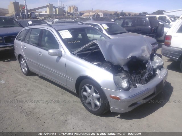 WDBRH61J04F479032 - 2004 MERCEDES-BENZ C 240 SPORTWAGON SILVER photo 1