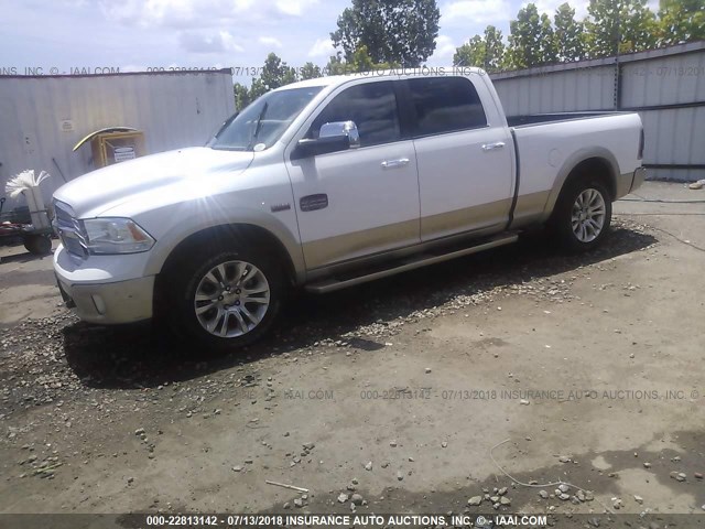 1C6RR7WT1ES121470 - 2014 RAM 1500 LONGHORN WHITE photo 2