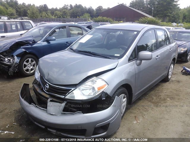 3N1BC1AP9BL361205 - 2011 NISSAN VERSA S/SL GRAY photo 2