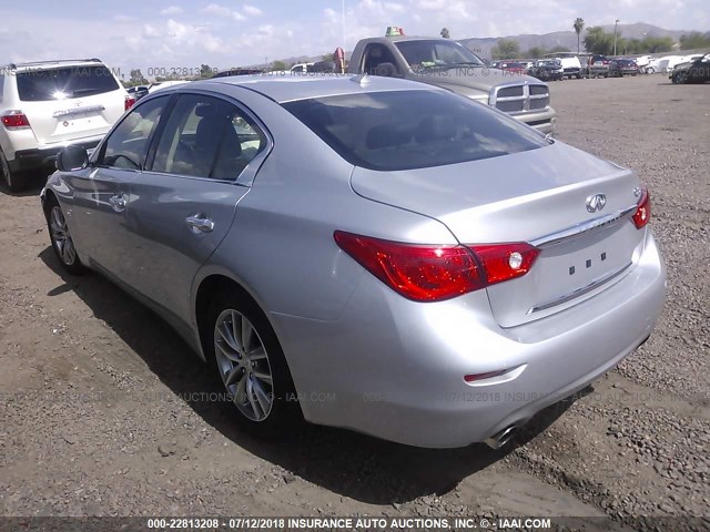 JN1EV7AP3HM741617 - 2017 INFINITI Q50 PREMIUM/SPORT/SE SILVER photo 3