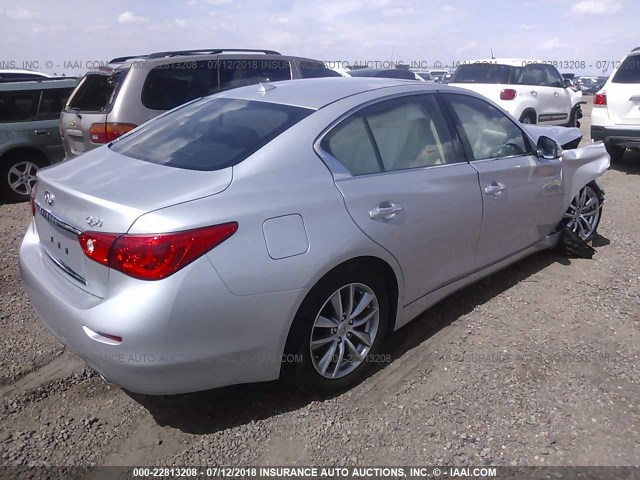 JN1EV7AP3HM741617 - 2017 INFINITI Q50 PREMIUM/SPORT/SE SILVER photo 4