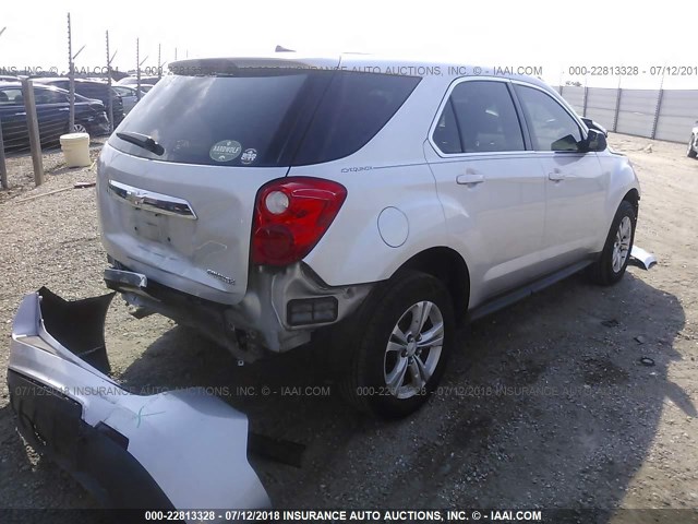 1GNALBEK8DZ111681 - 2013 CHEVROLET EQUINOX LS GRAY photo 4