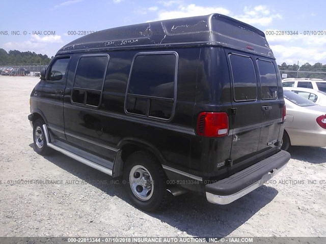 2B6HB11XXXK526843 - 1999 DODGE RAM VAN B1500 BLACK photo 3