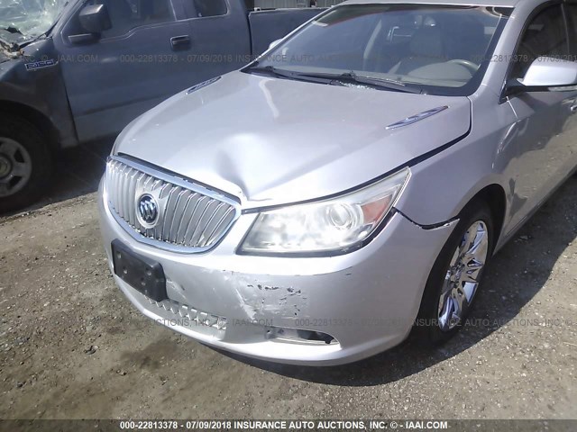 1G4GC5EC0BF110175 - 2011 BUICK LACROSSE CXL SILVER photo 6