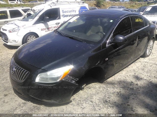 W04GS5EC3B1069717 - 2011 BUICK REGAL CXL BLACK photo 2