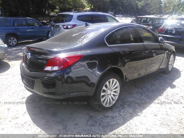 W04GS5EC3B1069717 - 2011 BUICK REGAL CXL BLACK photo 4