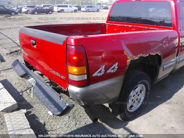 2GCEK19T211117779 - 2001 CHEVROLET SILVERADO K1500 RED photo 6