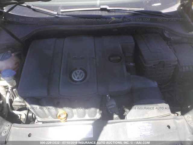 WVWAA7AJ2AW093104 - 2010 VOLKSWAGEN GOLF BLACK photo 10