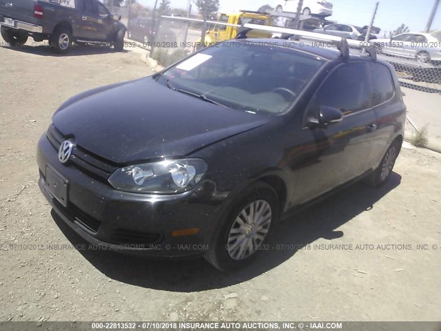 WVWAA7AJ2AW093104 - 2010 VOLKSWAGEN GOLF BLACK photo 2