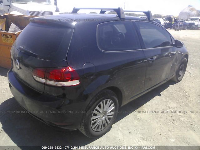 WVWAA7AJ2AW093104 - 2010 VOLKSWAGEN GOLF BLACK photo 4
