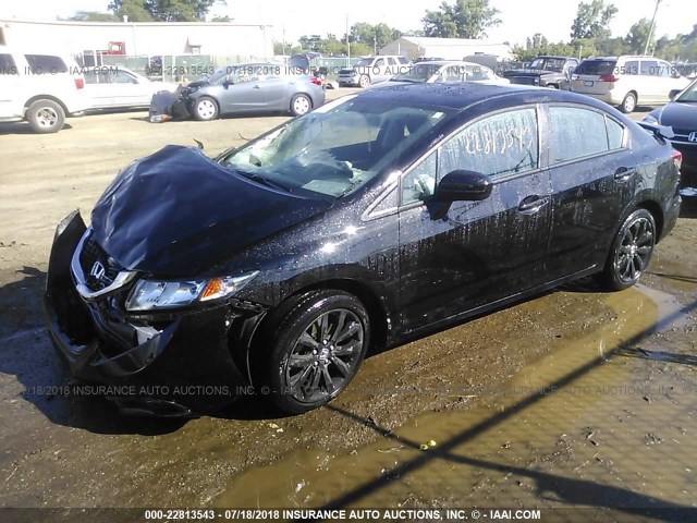 19XFB2F90FE047969 - 2015 HONDA CIVIC EXL 黑色 照片 2