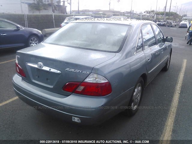 4T1BF28B93U302873 - 2003 TOYOTA AVALON XL/XLS TEAL photo 4