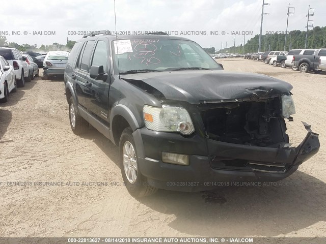 1FMEU63E66UA99697 - 2006 FORD EXPLORER XLT BLACK photo 1