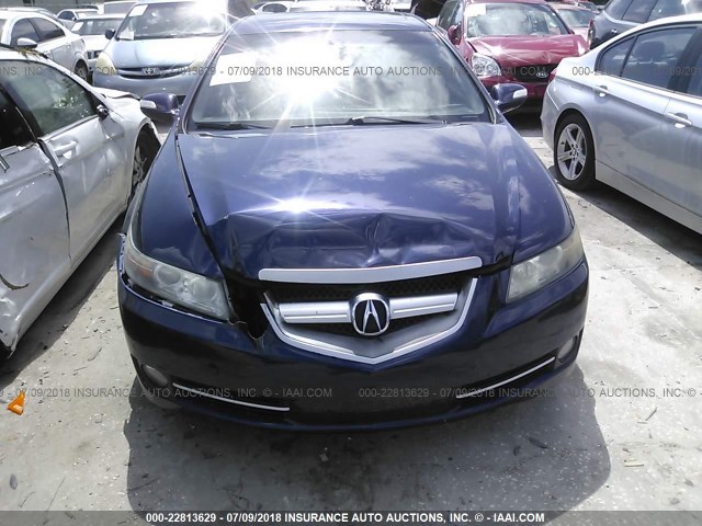 19UUA66217A020824 - 2007 ACURA TL BLUE photo 6