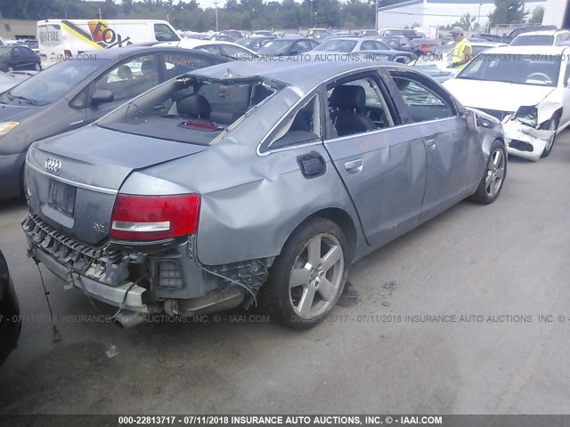 WAUDH74F78N020825 - 2008 AUDI A6 3.2 QUATTRO SILVER photo 4