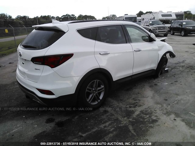 5XYZU3LB6HG400547 - 2017 HYUNDAI SANTA FE SPORT  WHITE photo 4