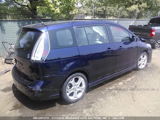 JM1CR2WL0A0380748 - 2010 MAZDA 5 BLUE photo 4