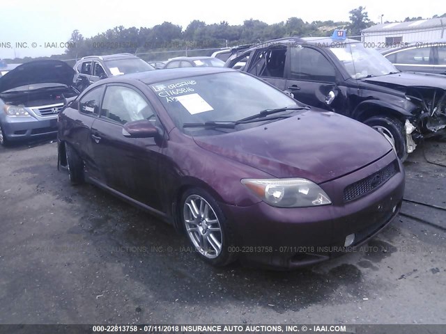 JTKDE167650003501 - 2005 TOYOTA SCION TC RED photo 1