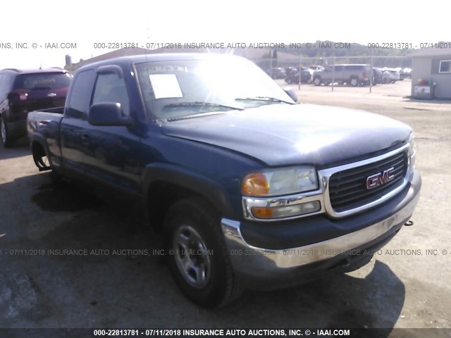 1GTEK19V01E113925 - 2001 GMC NEW SIERRA K1500 BLUE photo 1