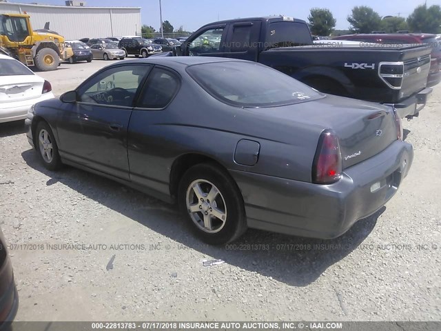 2G1WW12E859137975 - 2005 CHEVROLET MONTE CARLO LS ნაცრისფერი ფოტო 3