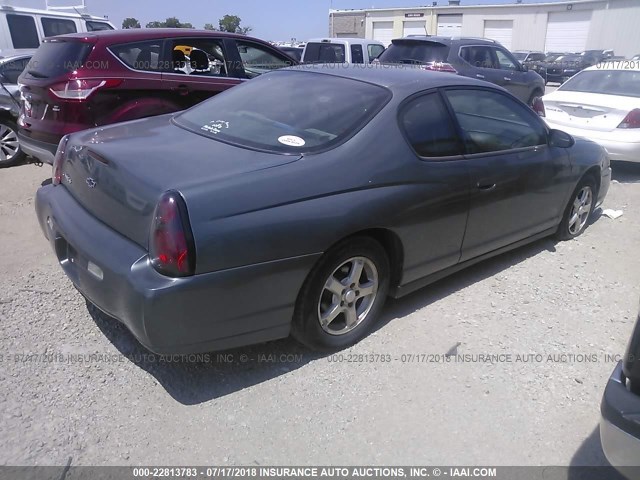 2G1WW12E859137975 - 2005 CHEVROLET MONTE CARLO LS ნაცრისფერი ფოტო 4