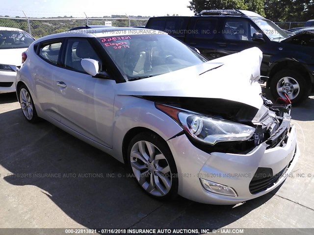 KMHTC6AD0CU077534 - 2012 HYUNDAI VELOSTER SILVER photo 1