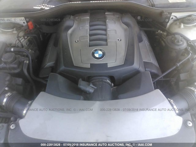 WBAHL83506DT03553 - 2006 BMW 750 I WHITE photo 10