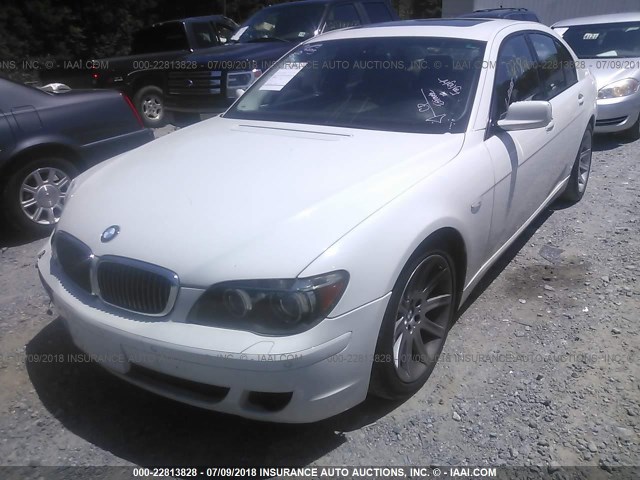 WBAHL83506DT03553 - 2006 BMW 750 I WHITE photo 2