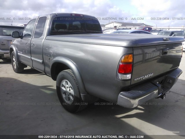 5TBRN34164S441446 - 2004 TOYOTA TUNDRA ACCESS CAB SR5 GRAY photo 3