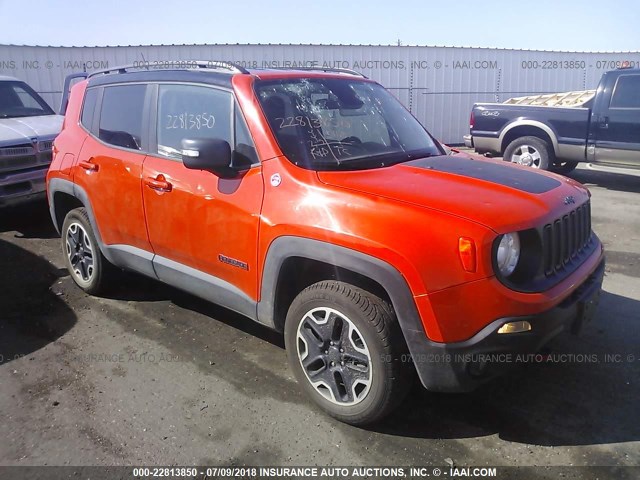 ZACCJBCT8GPD65803 - 2016 JEEP RENEGADE TRAILHAWK ORANGE photo 1