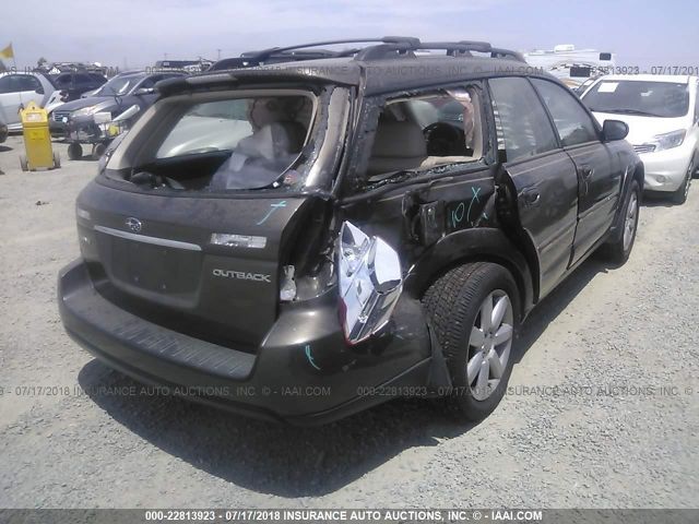 4S4BP62C087303552 - 2008 SUBARU OUTBACK 2.5I LIMITED TAN photo 6