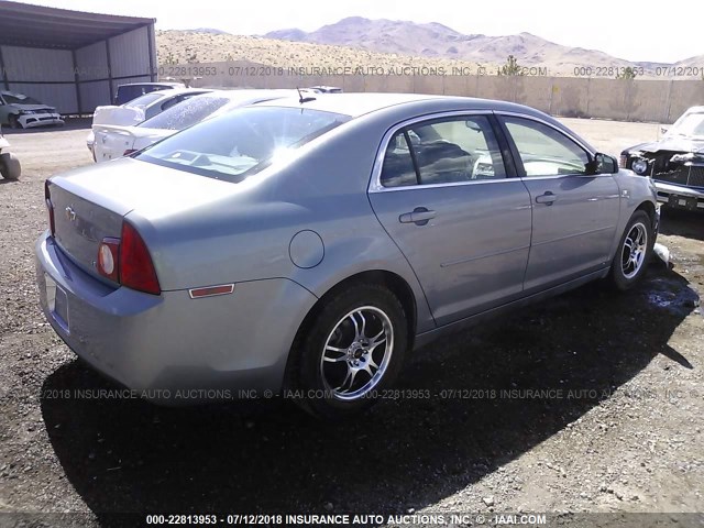 1G1ZG57B584296735 - 2008 CHEVROLET MALIBU LS BLUE photo 4