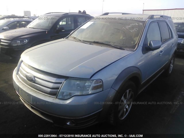 1FMDK02W38GA33473 - 2008 FORD TAURUS X SEL Light Blue photo 2