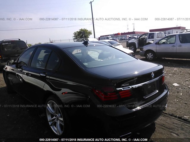 WBAYB6C54ED224621 - 2014 BMW 750 XI BLACK photo 3