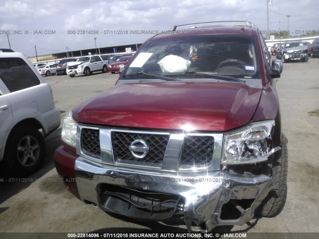 5N1AA08A96N701013 - 2006 NISSAN ARMADA SE/LE RED photo 6