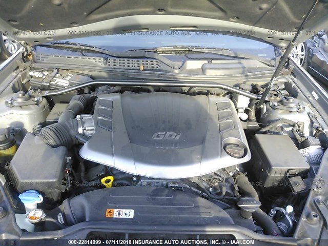 KMHHU6KJ6DU084402 - 2013 HYUNDAI GENESIS COUPE 3.8L GRAY photo 10