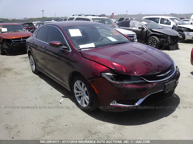 1C3CCCAB9FN636020 - 2015 CHRYSLER 200 LIMITED RED photo 1