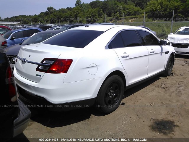 1FAHP2MKXDG227141 - 2013 FORD TAURUS POLICE INTERCEPTOR WHITE photo 4