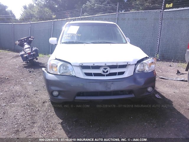 4F2YZ94165KM49128 - 2005 MAZDA TRIBUTE S WHITE photo 6