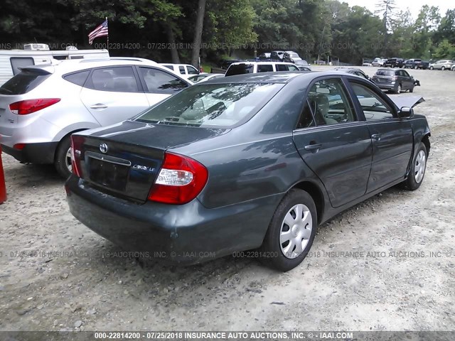 4T1BE32KX3U783623 - 2003 TOYOTA CAMRY LE/XLE/SE 绿色 照片 4