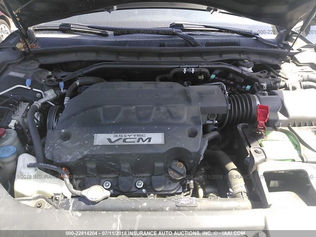 5J6TF2H55CL003674 - 2012 HONDA CROSSTOUR EXL შავი ფოტო 10